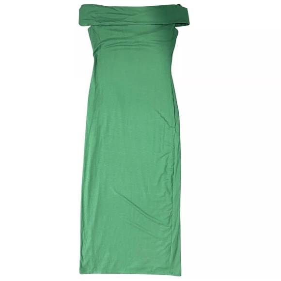 Reformation Jamen Dress Kelley Green Jersey Knit Stretch Small - Picture 3 of 7